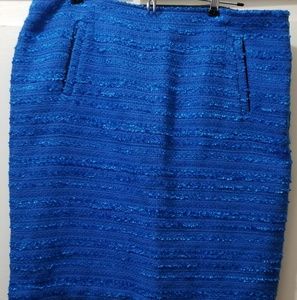 Halogen Electric Blue Bouclé Skirt